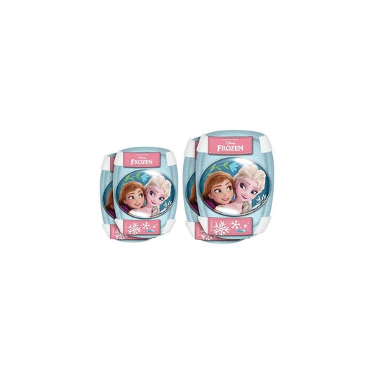 Set protectii cotiere si genunchiere pentru copii, Stamp, Disney, Frozen, Marime universala, Potrivite pentru role, trotineta sau patine, Albastru