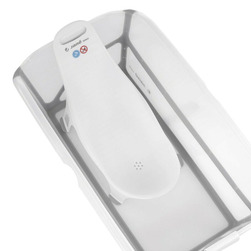 Suport pentru baie ergonomic, Jane, Nemo, De la nastere, Cu maner, Conform cu standardul european de siguranta EN 17022:2018, White