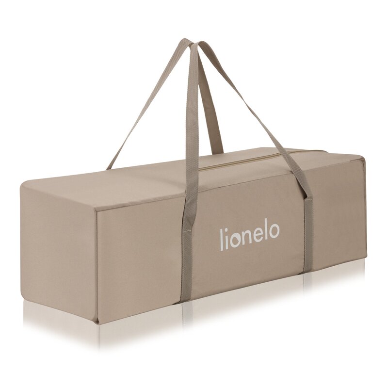 Tarc de joaca copii, Lionelo, Florence Easy Fold, 150 x 180 x 75 cm, Pliere, depliere automata, Include geanta de transport, Din plasa, Cu doua intrari laterale, 0-48 luni, Conform cu EN12227, Bej