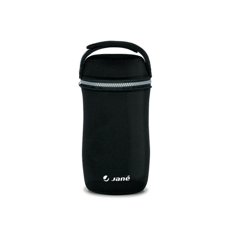 Termos, Jane, Din otel inoxidabil, 1000 ml, Fara BPA, Cu gentuta din izopren, Black