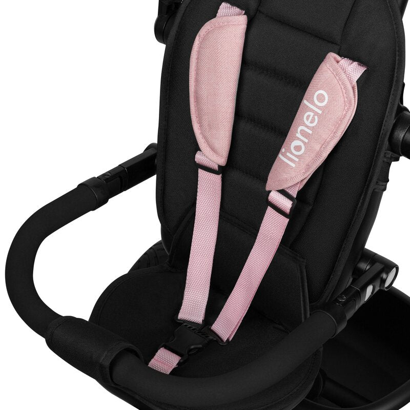 Tricicleta copii, Lionelo, Berry, 2 in 1, Multifunctionala, Suport picioare, Control al directiei, Scaun reversibil, Rotire 360 grade, Functie de roata libera, Utilizare pana la 5 ani, Constructie din otel, Conform cu standardul EN71, Roz