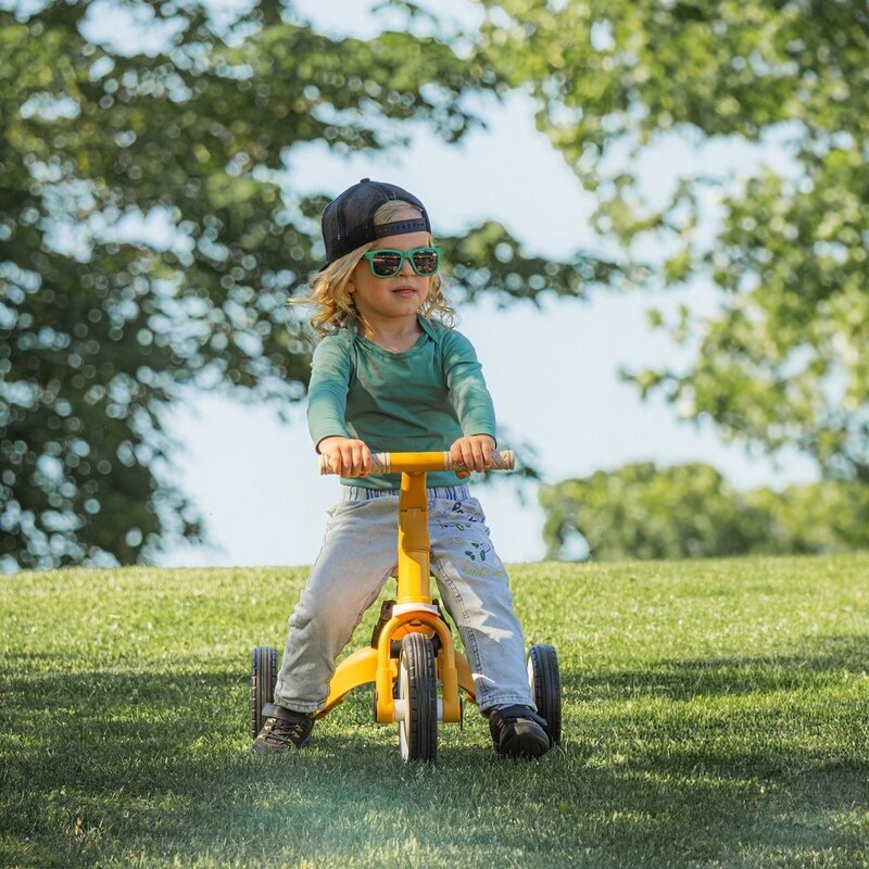 Tricicleta, Petite&Mars, Turbo, Editie limitata, 5 in 1, Multifunctionala, Vehicul de impins, Bicicleta cu/fara pedale, Cu maner de ghidaj, Detasabil, Roti din cauciuc, Pana la 25 kg, 1.5-5 ani, Dino Park