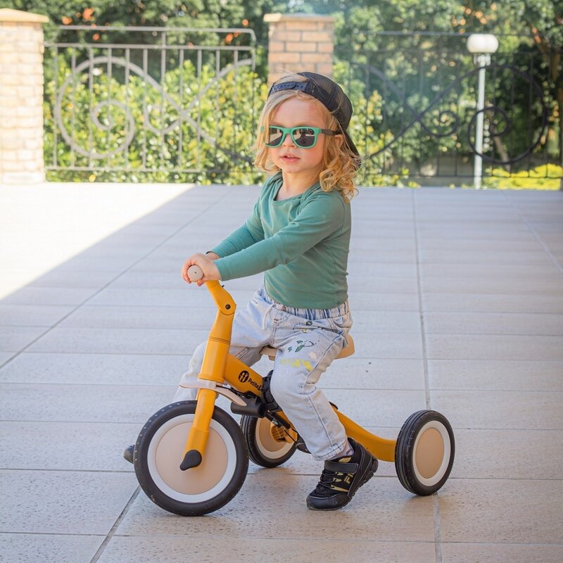 Tricicleta, Petite&Mars, Turbo, Editie limitata, 5 in 1, Multifunctionala, Vehicul de impins, Bicicleta cu/fara pedale, Cu maner de ghidaj, Detasabil, Roti din cauciuc, Pana la 25 kg, 1.5-5 ani, Llama Vibes