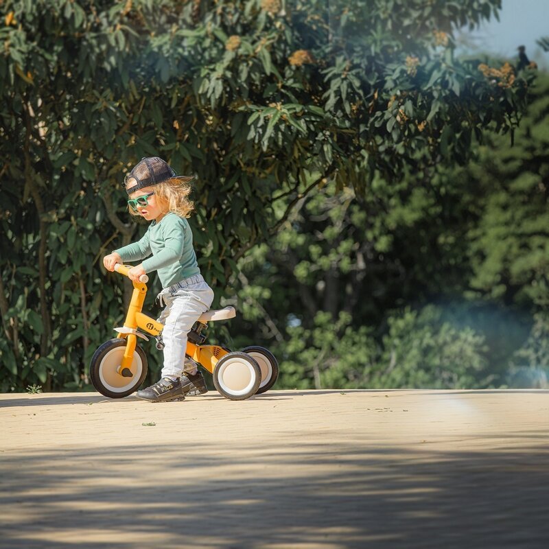 Tricicleta, Petite&Mars, Turbo, Editie limitata, 5 in 1, Multifunctionala, Vehicul de impins, Bicicleta cu/fara pedale, Cu maner de ghidaj, Detasabil, Roti din cauciuc, Pana la 25 kg, 1.5-5 ani, Llama Vibes