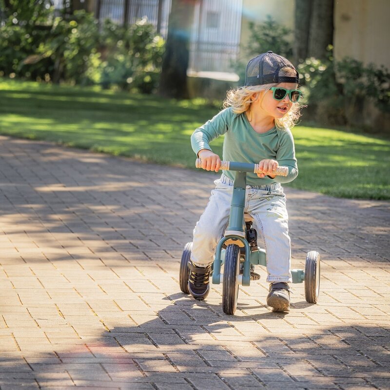 Tricicleta, Petite&Mars, Turbo, Editie limitata, 5 in 1, Multifunctionala, Vehicul de impins, Bicicleta cu/fara pedale, Cu maner de ghidaj, Detasabil, Roti din cauciuc, Pana la 25 kg, 1.5-5 ani, Llama Vibes