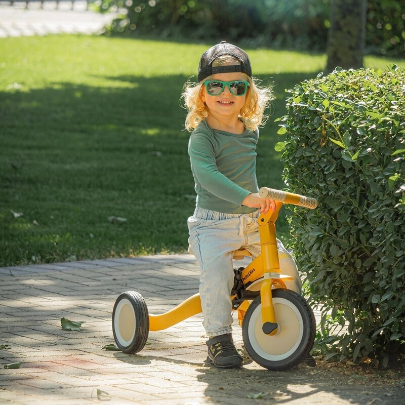 Tricicleta, Petite&Mars, Turbo, Editie limitata, 5 in 1, Multifunctionala, Vehicul de impins, Bicicleta cu/fara pedale, Cu maner de ghidaj, Detasabil, Roti din cauciuc, Pana la 25 kg, 1.5-5 ani, Llama Vibes