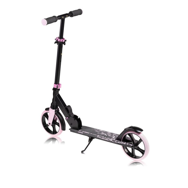 Trotineta, Lionelo, Luca, Pentru copii sau adulti, Ultrapliabila, Pana la 100 Kg, Conform cu standardul european de securitate EN14619, Roz