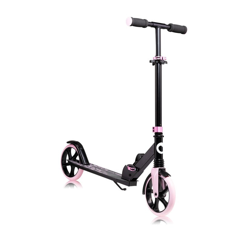 Trotineta, Lionelo, Luca, Pentru copii sau adulti, Ultrapliabila, Pana la 100 Kg, Conform cu standardul european de securitate EN14619, Roz