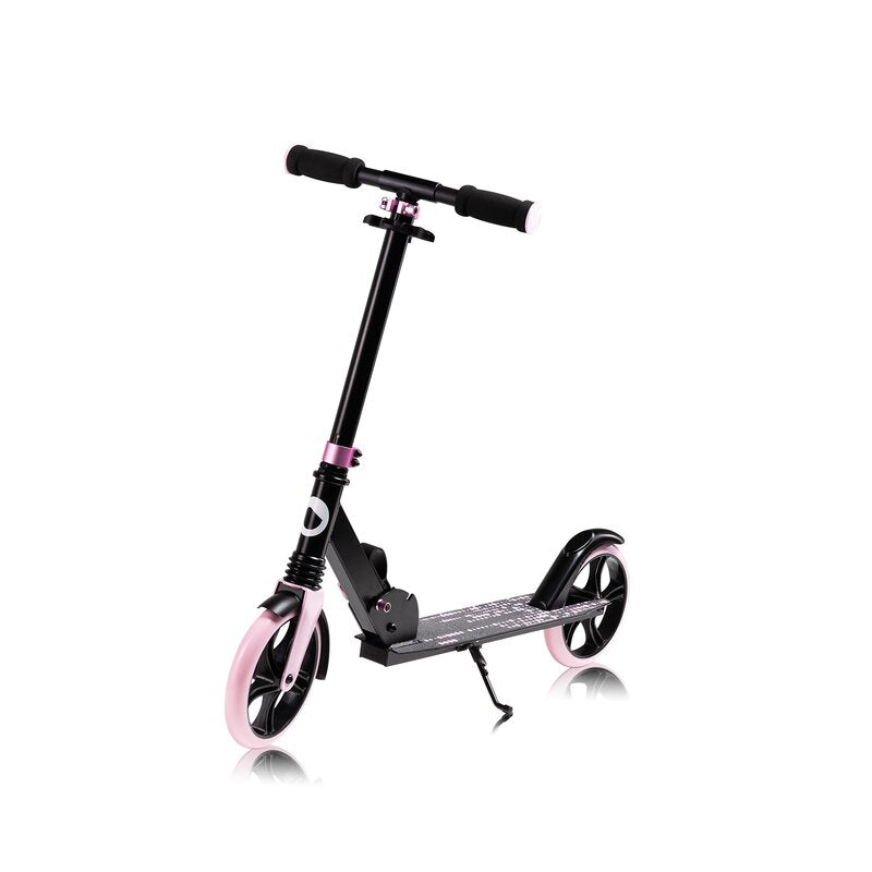Trotineta, Lionelo, Luca, Pentru copii sau adulti, Ultrapliabila, Pana la 100 Kg, Conform cu standardul european de securitate EN14619, Roz