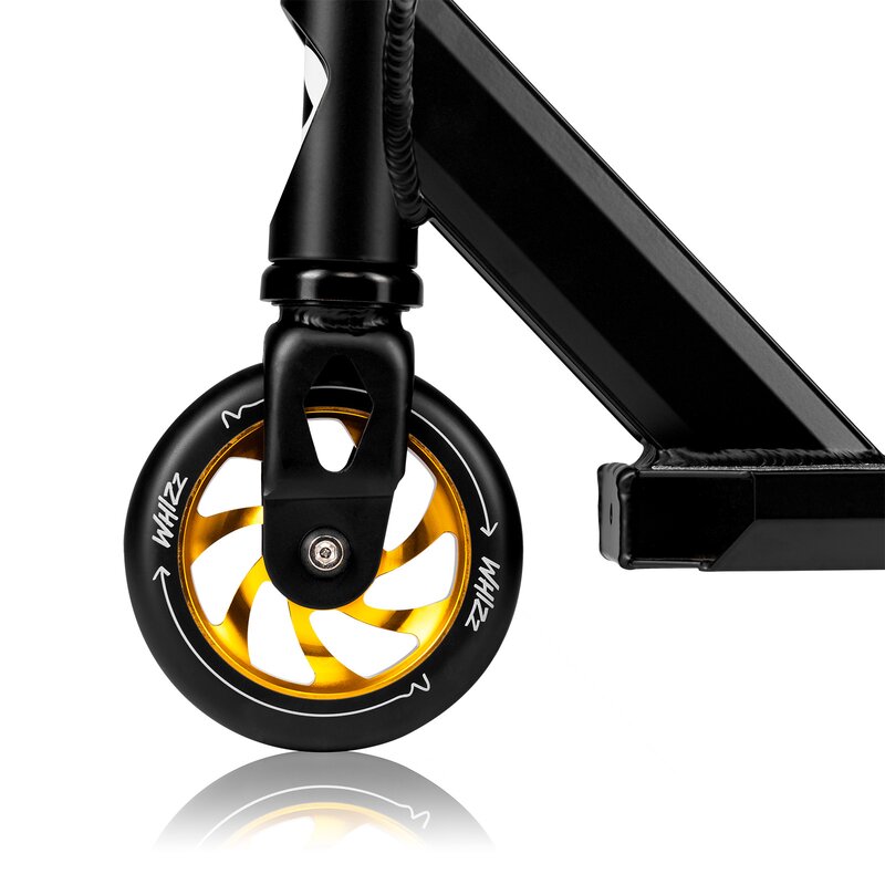 Trotineta, Lionelo, Whizz, Pentru Acrobatii, Rulmenti ABEC-9, 20 - 100 kg, Conform cu standardul european de securitate EN14619, Galben/Negru