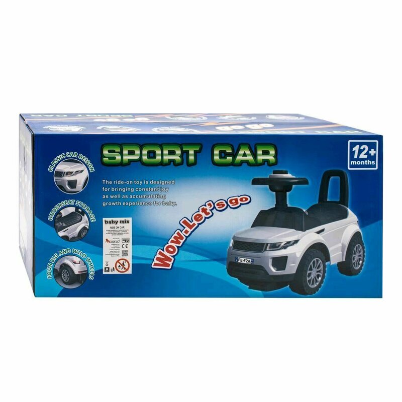 Vehicul ride-on, Baby Mix, SUV, Pana la 27 kg, Cu spatiu de depozitare, Cu melodii, 12-36 luni, Blue