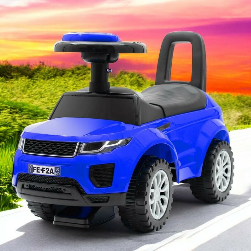 Vehicul ride-on, Baby Mix, SUV, Pana la 27 kg, Cu spatiu de depozitare, Cu melodii, 12-36 luni, Blue