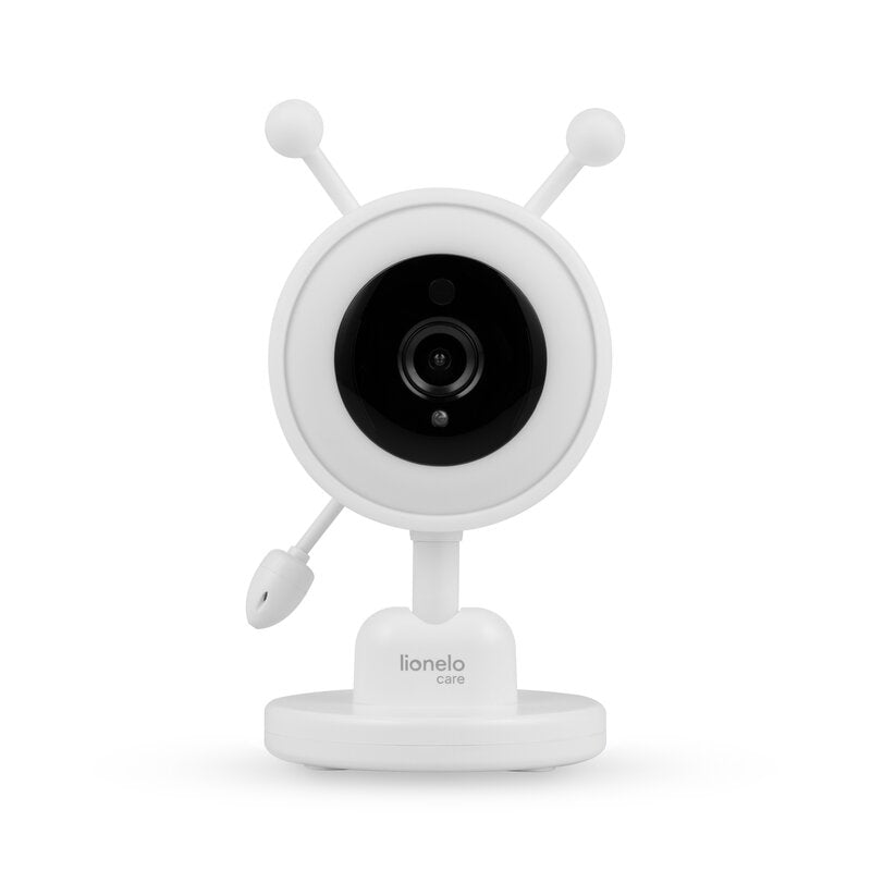 Video monitor, Lionelo, Babyline 3.4, Ecran LCD de 3.5 inch, Raza de actiune pana la 300 m, Conectare 4 camere, Autonomie 8 h, Lampa RGB incorporata, Cantece de leagan, Zoom 4X, Mod nocturn, Alb